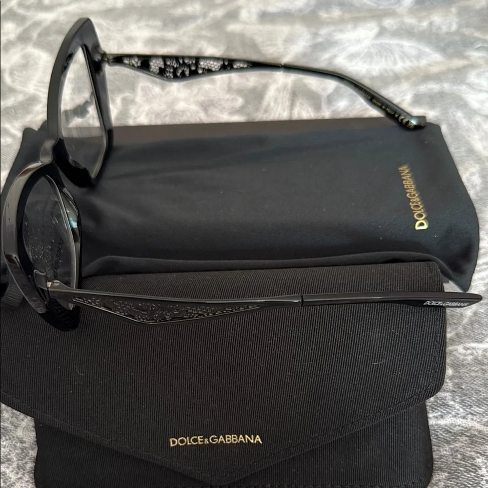 Dolce & Gabbana Black Cat-Eye prescription Glasses - Picture 2 of 13